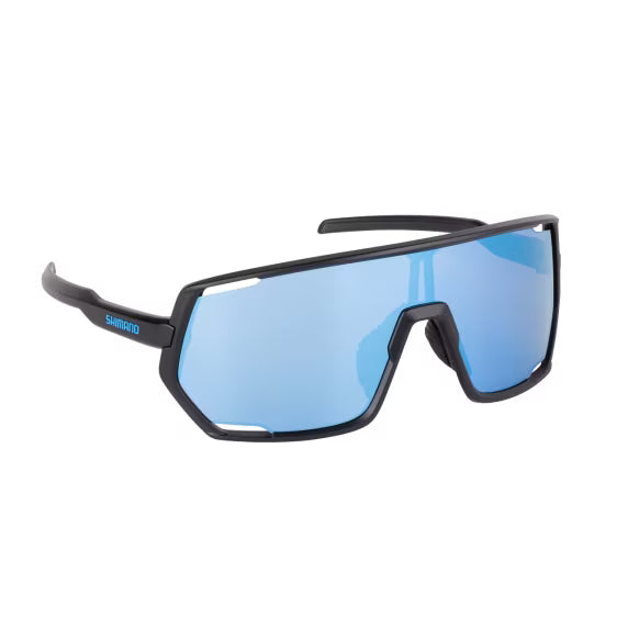 Sonnenbrillen polarisiert Shimano Lesath Mattschwarz und Blau
