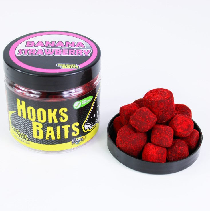 Hook Pellets en polvo Pro Elite Baits Banana Strawberry 14-20 mm - Tienda Carpfishing