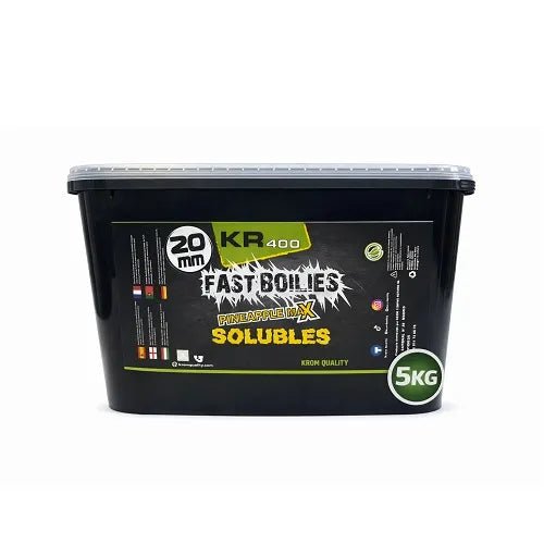Boilies Solubles Krom Quality KR400 Pineapple Max 20 mm 5KG - Tienda Carpfishing