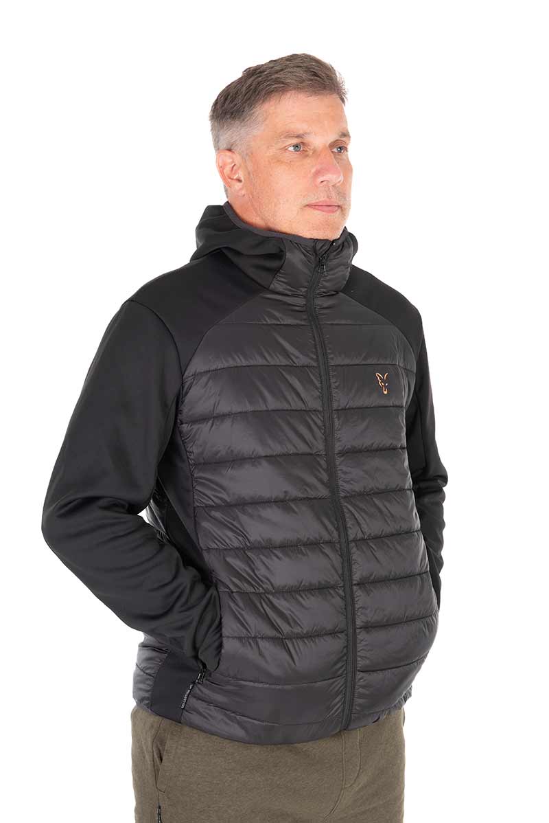 Chaqueta Fox Collection Hybrid Negro/Naranja - Tienda Carpfishing