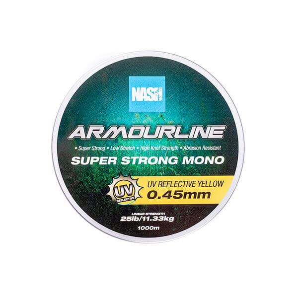 Hilo Nash Armourline Super Strong UV Amarillo 1000 m - Tienda Carpfishing