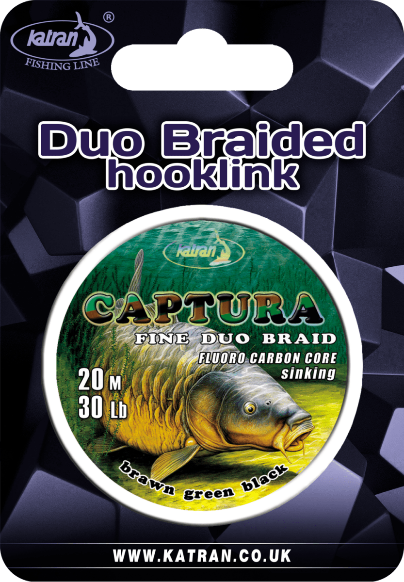Trenzado Katran Duo Hooklink Captura 30 lb 20 m - Tienda Carpfishing