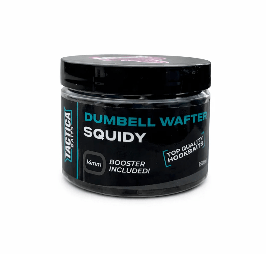 Wafters Dumbells Tactica Baits Squidy Negro 14 mm - Tienda Carpfishing