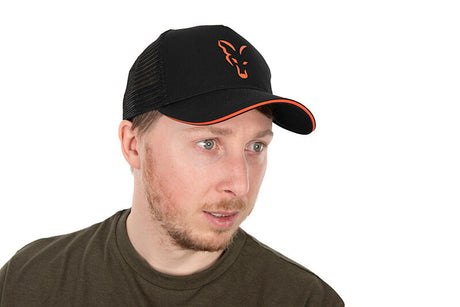 Gorra Fox Trucker Negra Naranja 1