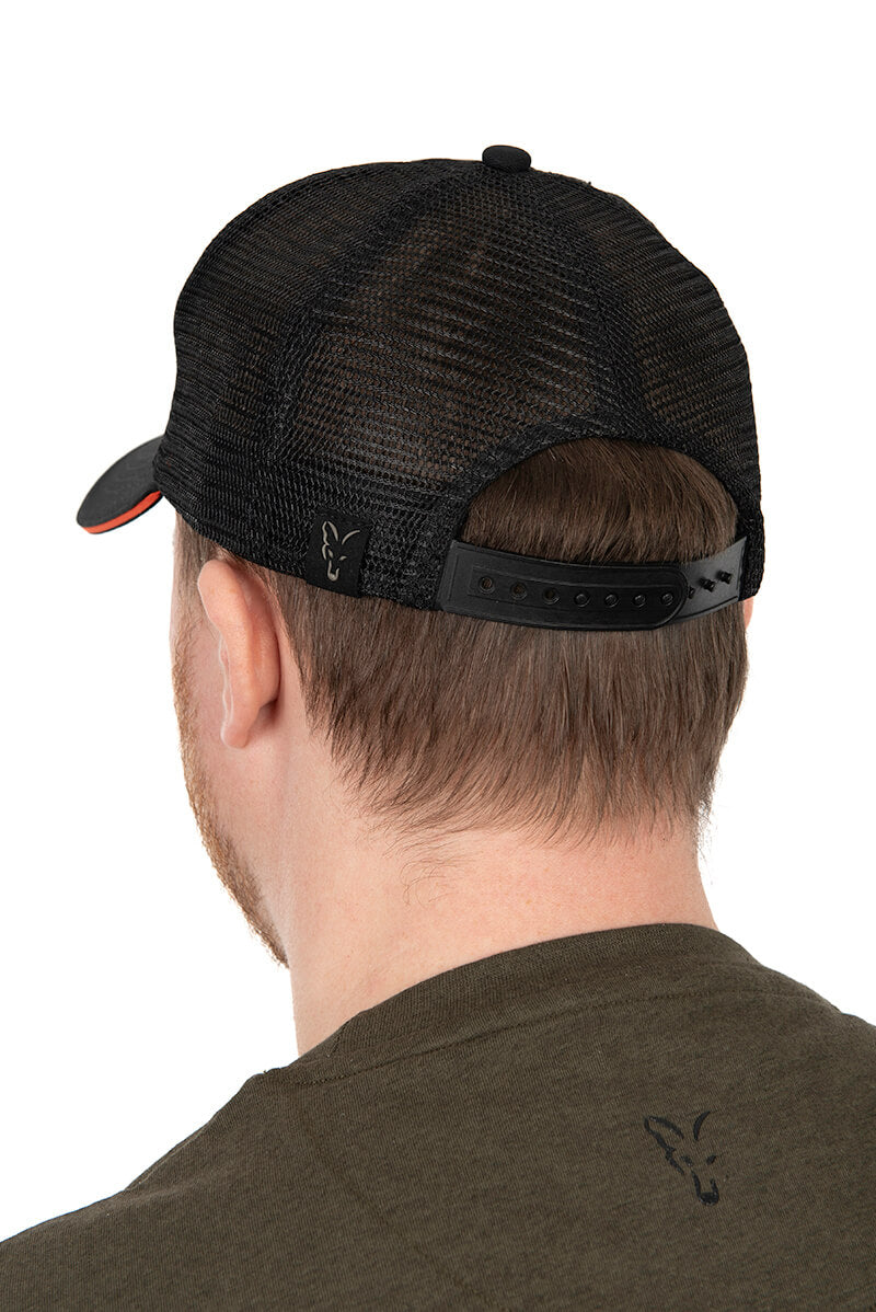 Gorra Fox Trucker Negra Naranja 5