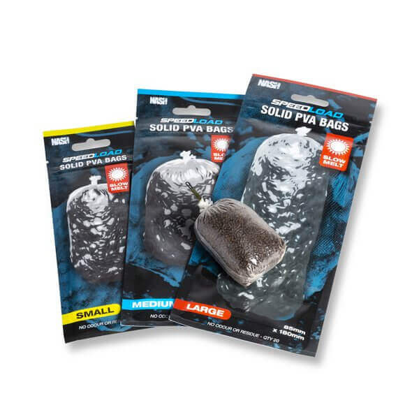 Bolsas de PVA lentas Nash L – 85 x 180 mm - Tienda Carpfishing