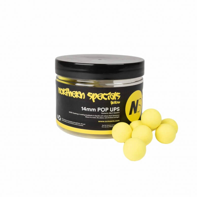 Pop Ups Ccmoore NS1+ Amarillos 13 - 14 mm - Tienda Carpfishing