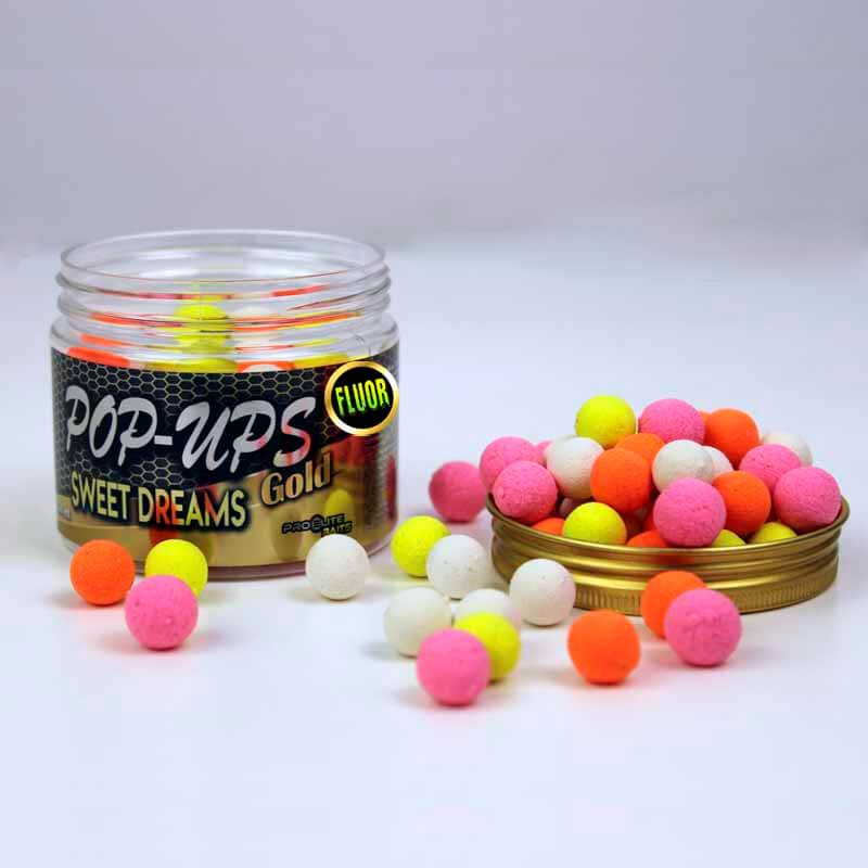 Pop Ups Pro Elite Baits Gold Sweet Dreams Fluoro 14 mm - Tienda Carpfishing