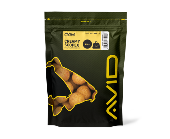 Boilies Avid Carp Cremig Scopex 24 mm
