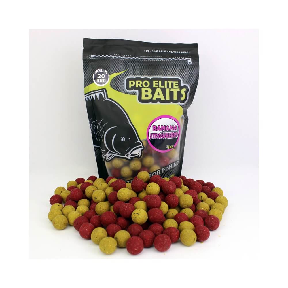 Boilies Pro Elite Baits Banane Strawberry 20 mm 100 g