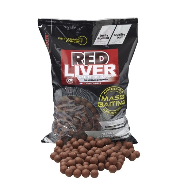 Boilies Starbaits Massenköder Red Liver 20 mm 3 kg