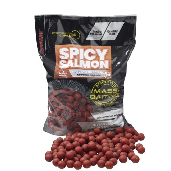 Boilies Starbaits Massenköder Spicy Lachs 20 mm 3 kg