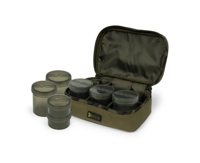 Geldbörse Avid Carp RVS 8-POT Hakenköder