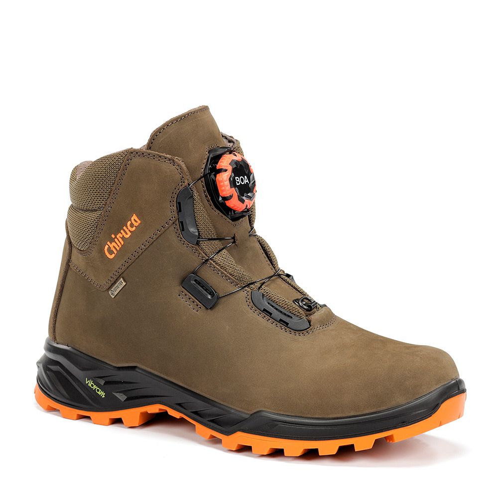 Stiefel Chiruca Cares Boa Hi Vis 08 Gore-Tex Grün und Orange