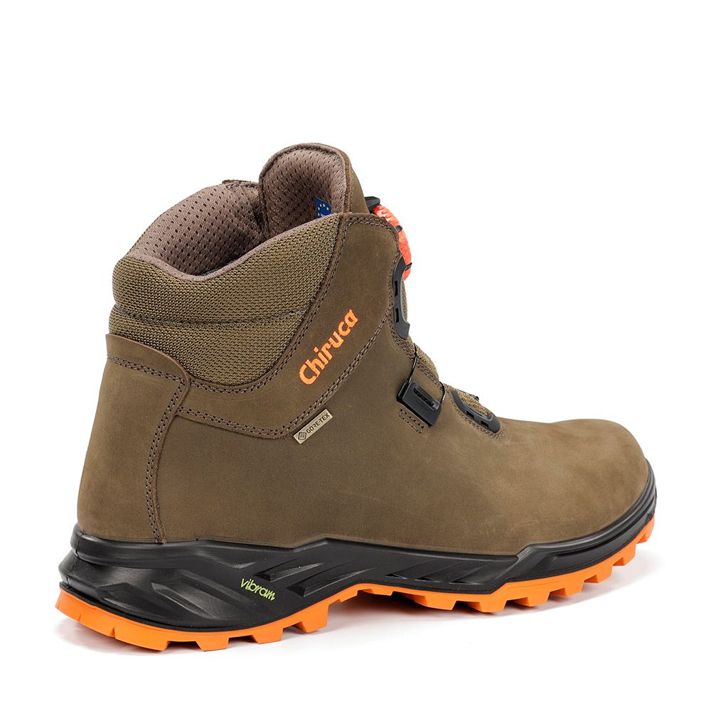 Stiefel Chiruca Cares Boa Hi Vis 08 Gore-Tex Grün und Orange