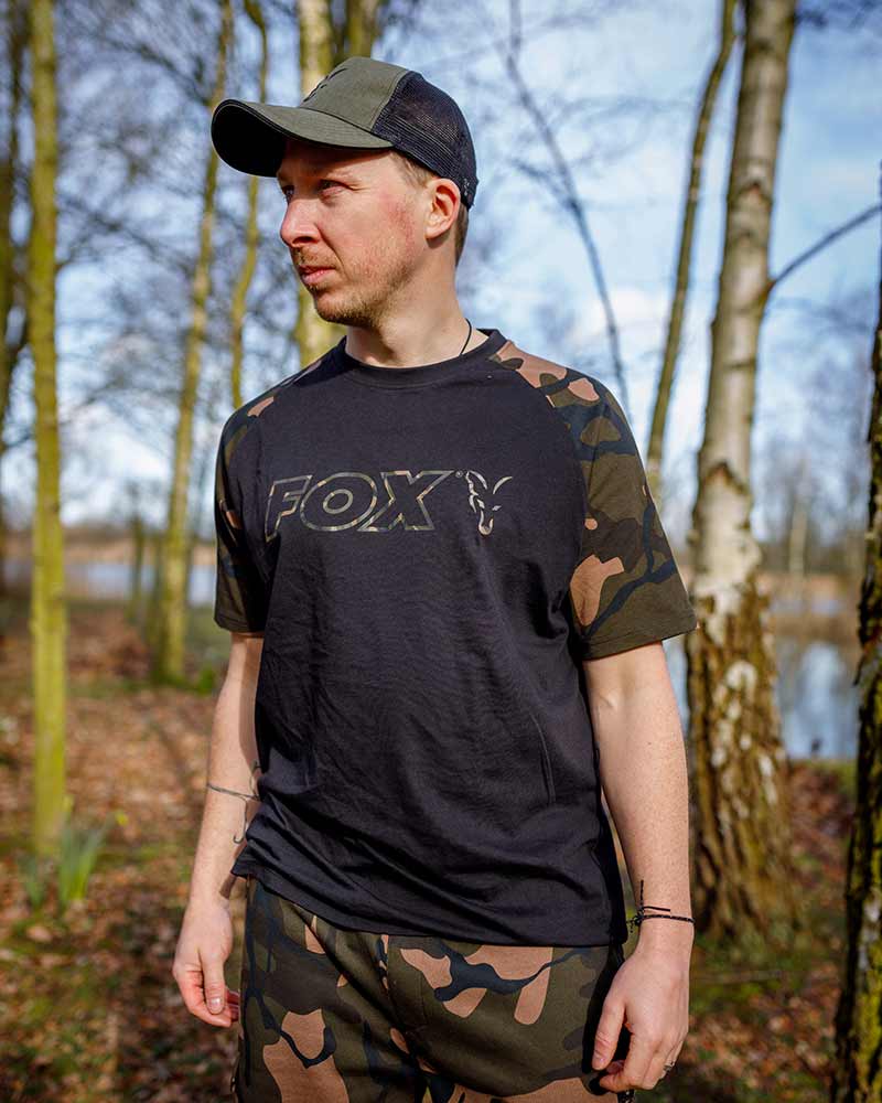 T-shirt Fox Outline T Schwarz/Camo