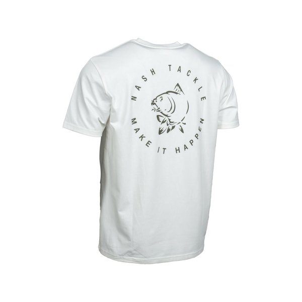 T-shirt Nash Make It Happen Carp Logo Weiß