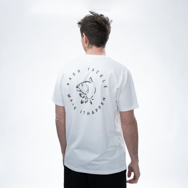T-shirt Nash Make It Happen Carp Logo Weiß