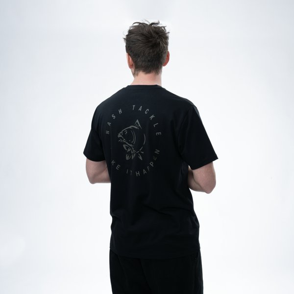 T-shirt Nash Make It Happen Carp Logo Schwarz