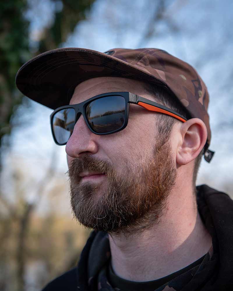 Sonnenbrillen gepolt Fox Kollektion Schwarz und Orange