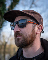 Sonnenbrillen gepolt Fox Kollektion Schwarz und Orange