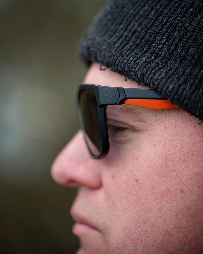 Sonnenbrillen gepolt Fox Kollektion Schwarz und Orange