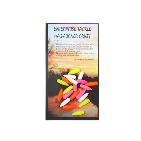 Gusanos Enterprise Mag-Aligner Grubs Colores Mixtos Flúor - Tienda Carpfishing