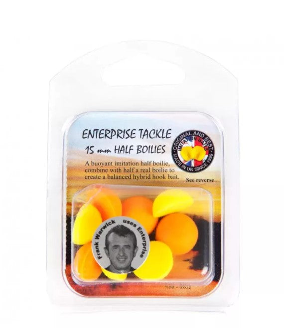 Half Boilies Enterprise Orange und Gelb 15 mm