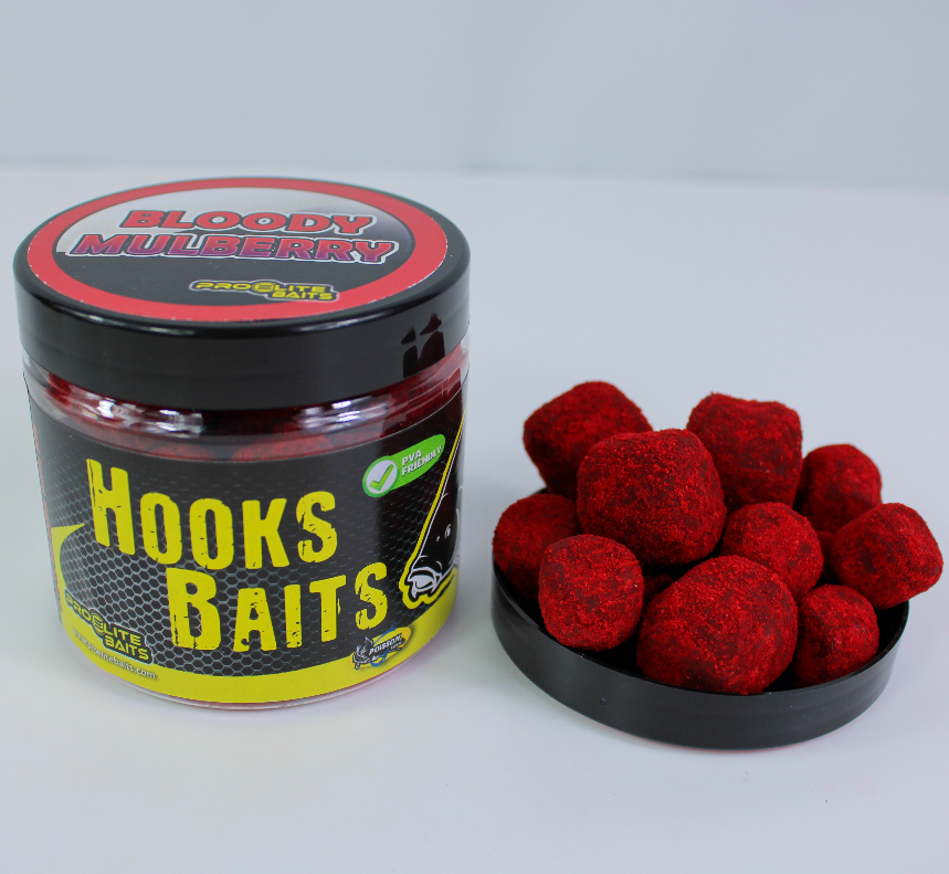 Hook Pellets Pulver Pro Elite Baits Bloody Mulberry 14-20 mm