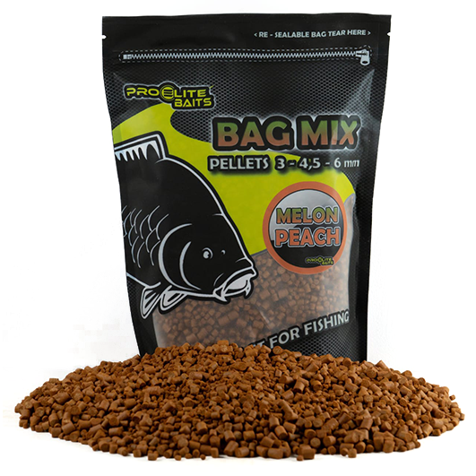 Mikro Pellets Pro Elite Baits Melone & Peach 3,4, 6 mm