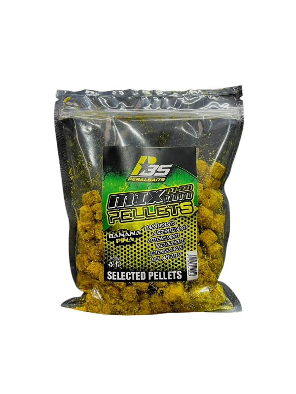 Mischen Sie Pellets Peralbaits Banane Ananas 14-20 mm