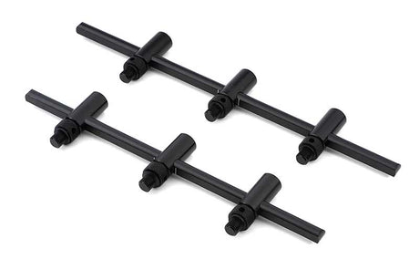 Pack 2 Buzz bars Fox Black Label 3 cañas ajustables 22 - 25 cm - Tienda Carpfishing