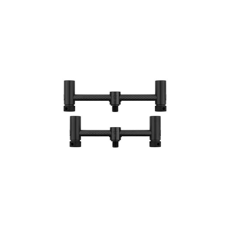 Packung 2 Buzz bars einstellbar Fox Black Label Kohlenstoff 2 ruten 11 - 12,5 cm