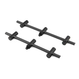 Packung 2 Buzz bars einstellbar Fox Black Label Kohlenstoff 3 ruten 22 - 25 cm