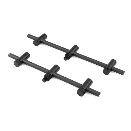 Packung 2 Buzz bars ajsutables Fox Black Label Kohlenstoff 3 ruten 22 - 25 cm