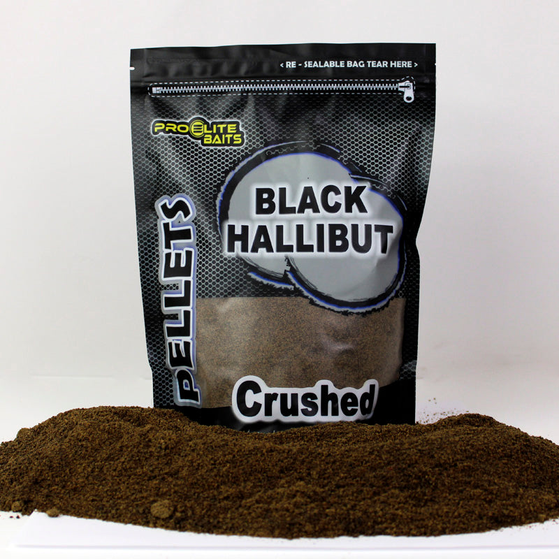 Pellets geschreddert Pro Elite Baits Schwarzer Heilbutt 900 g