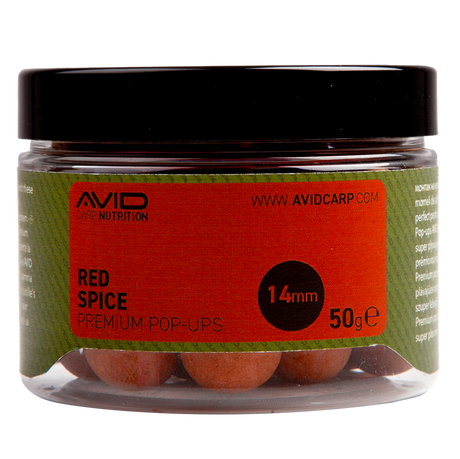 Pop ups Avid Carp Premium Red Spice 14 mm - Tienda Carpfishing