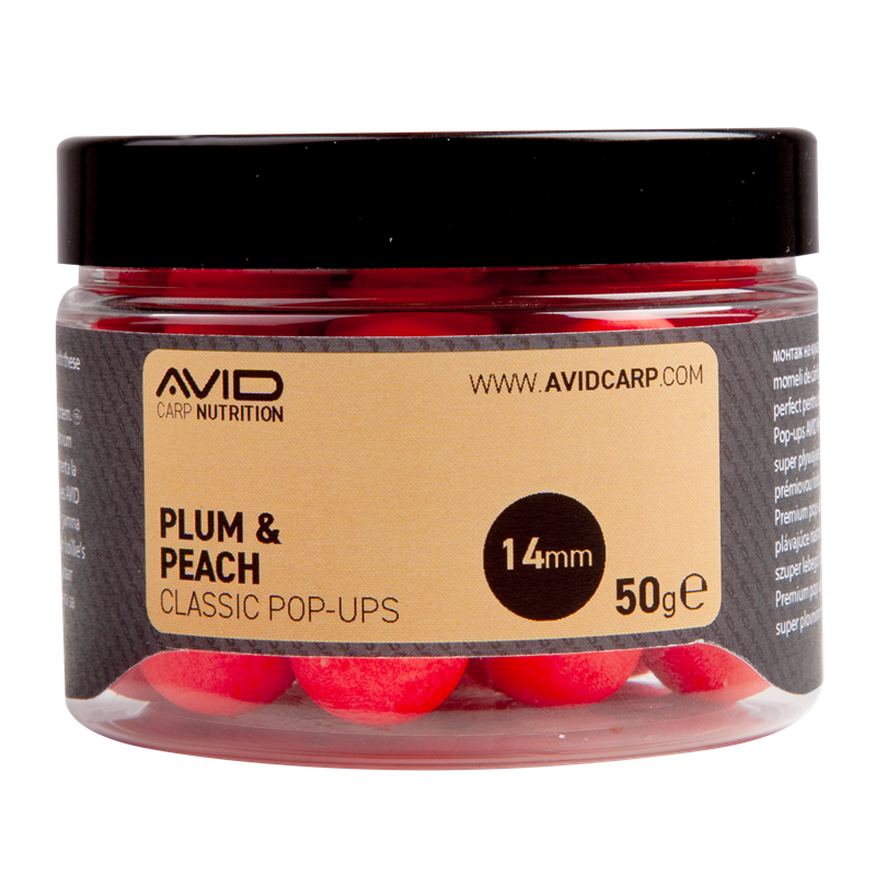 Pop ups Avid Carp Pflaume & Peach 14 mm