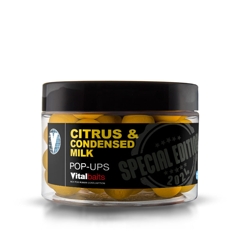 Pop ups Vitalbaits Zitrus & Cond. Milchgelb 14 mm