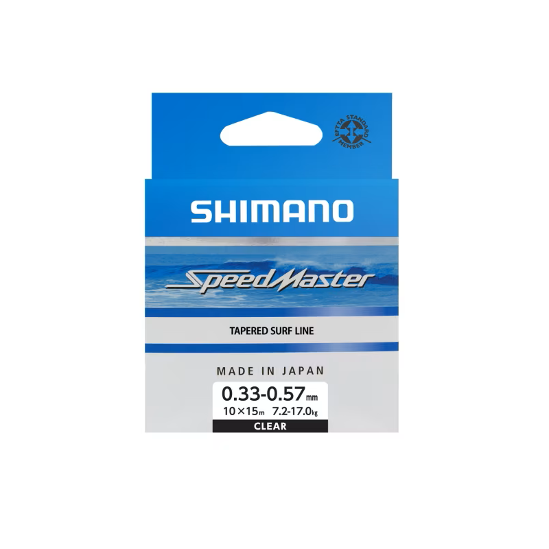 Verjüngte Leitungsbrücken Shimano Speedmaster Surf Taper Id 0,33 - 0,57 mm - 10 x 15 m