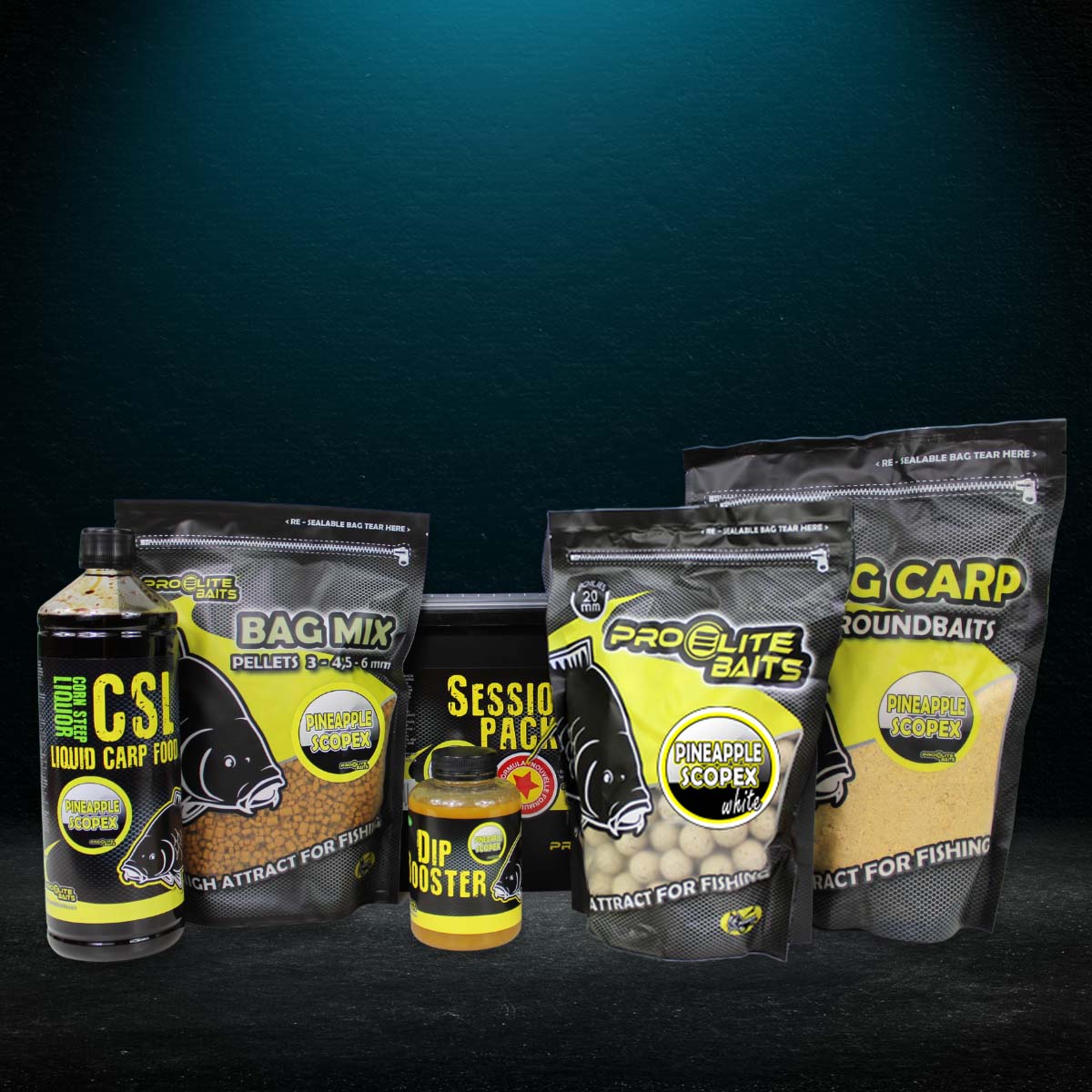 Session Pack Pro Elite Baits Ananas Scopex Weiß