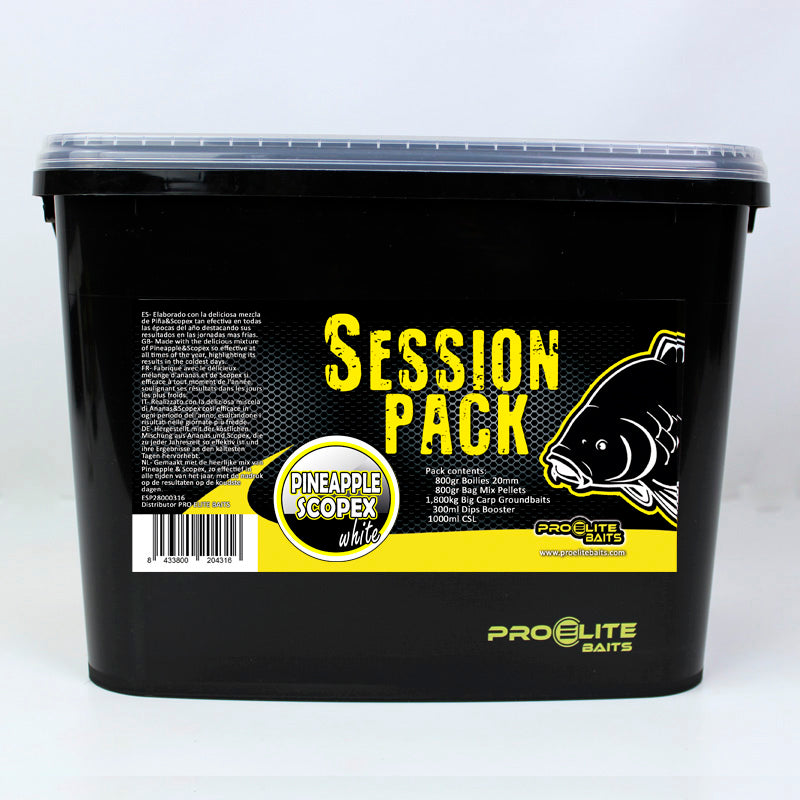 Session Pack Pro Elite Baits Ananas Scopex Weiß