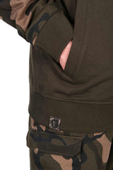Sweatshirt Fox LW Khaki und Camo Kapuzenpullover mit Reißverschluss