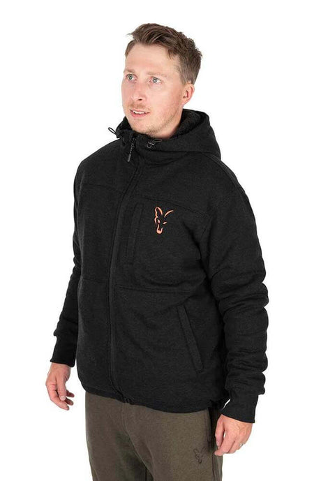 Sweatshirt Fox Sherpa Schwarz/Orange