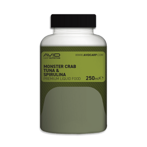 Aditivo Líquido Avid Carp Premium Monster Crab - Tuna & Spirulina - Tienda Carpfishing