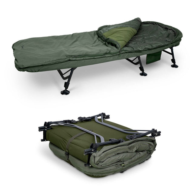 Bed Chair con saco de dormir Sonik Bank-Tek 5 estaciones Wide - Tienda Carpfishing