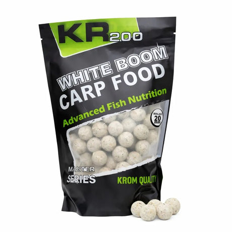 Boilies Krom Quality White Boom HI 20 mm 800G - Tienda Carpfishing