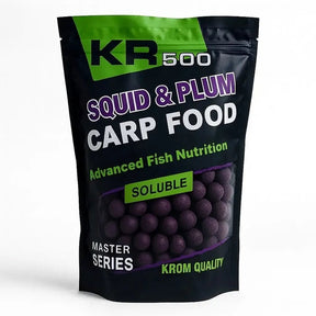 Boilies Solubles Krom Quality KR500 Squid & Plum 20 mm 800G - Tienda Carpfishing