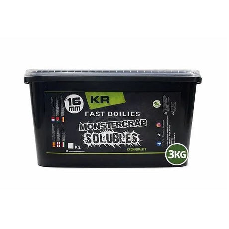 Boilies Solubles Krom Quality KR600 Monster Crab 16 mm 3KG - Tienda Carpfishing