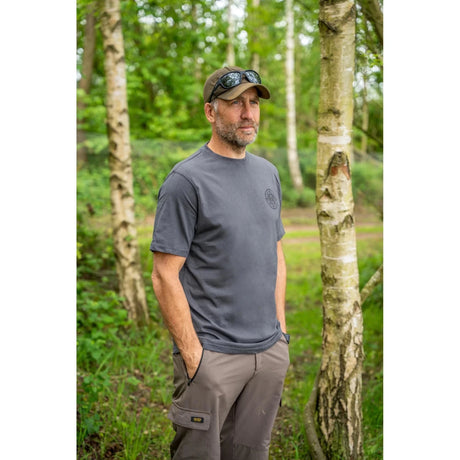 Camiseta Avid Carp Bearing Gris - Tienda Carpfishing
